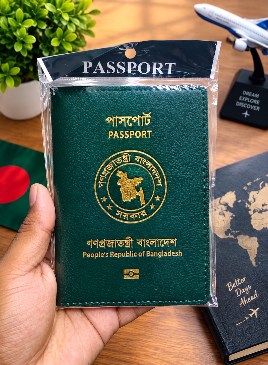 Bangladeshi Passport Holder Cover with Bangladesh Map Design