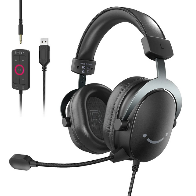 Fifine Ampligame H9 PC Gaming Headset, USB Headset
