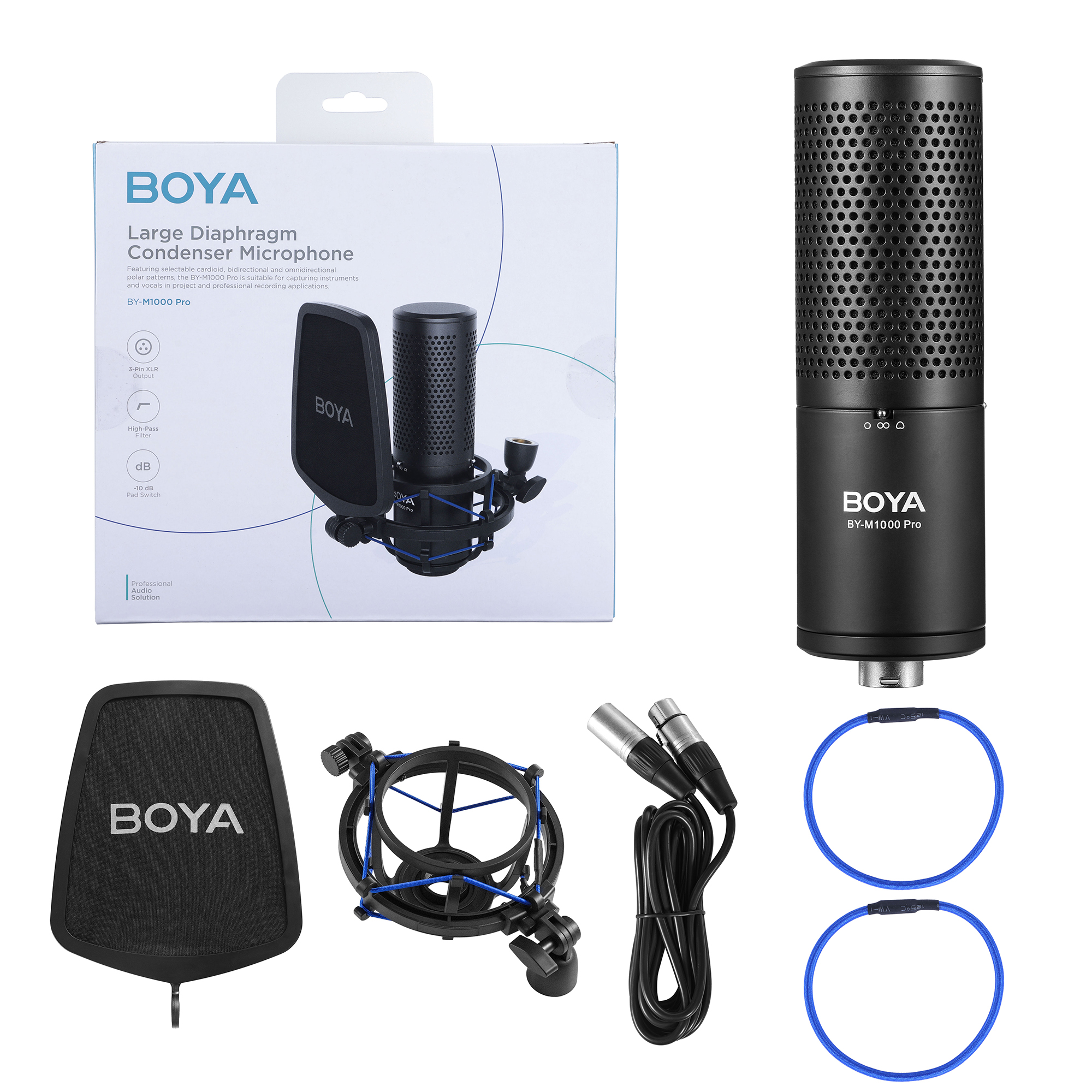 BOYA BY-M1000 Pro Large-Diaphragm Condenser Microphone