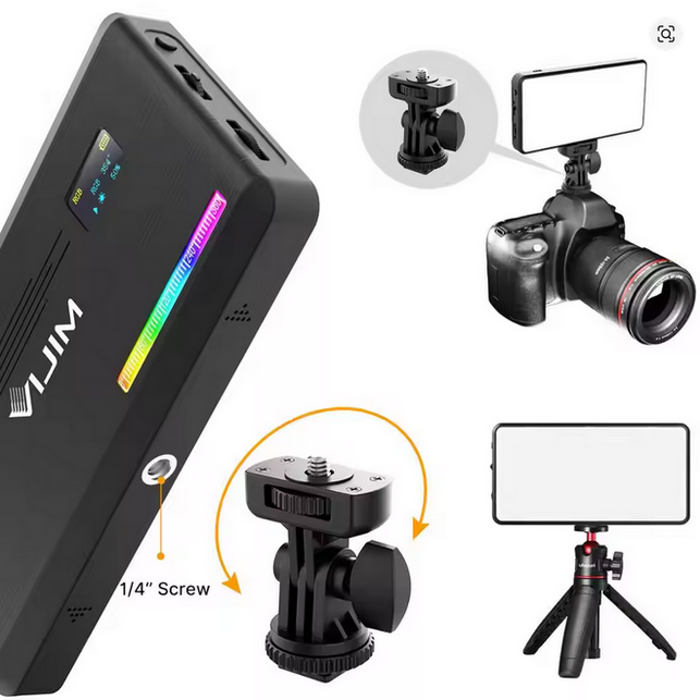 Ulanzi VIJIM VL196 RGB LED Video Light DSLR Smartphone Fill Light Dimmable RGB Effect Vlog Light On Camera