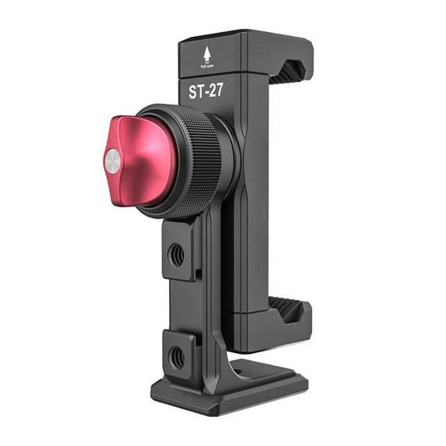 Ulanzi ST-27 Metal Phone Tripod Mount Clip 2476 – Universal Smartphone Holder for Tripods