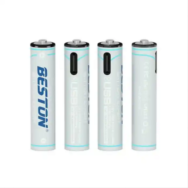 Beston AAA Lithium USB-C Rechargeable Battery 660mWh 4PCS 1.5V (Type-C Port)