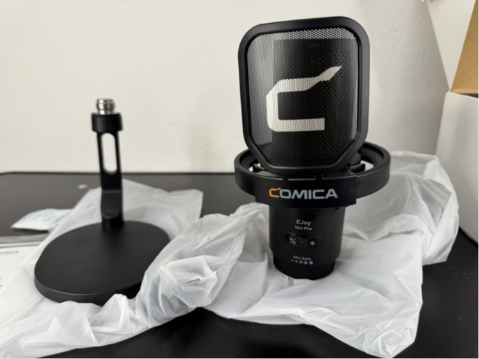 COMICA EJoy Uni Pro RGB Cardioid Condenser Wireless USB Microphone - Black