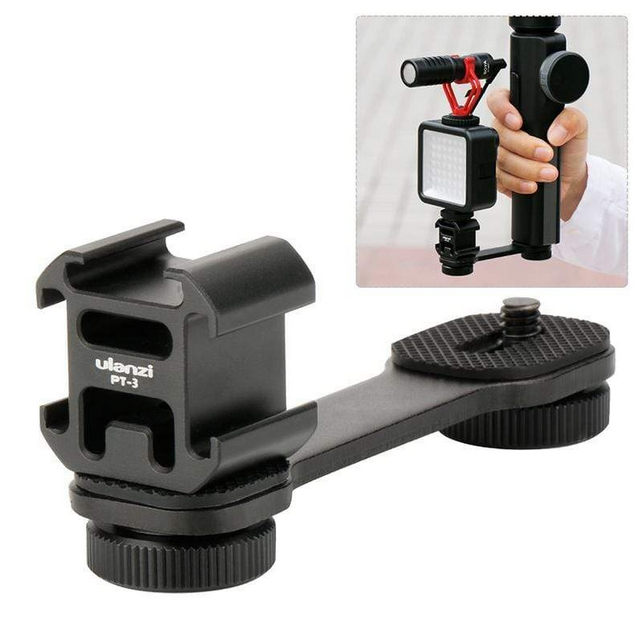 Ulanzi PT-3 Triple Cold Shoe Gimbal Microphone Mount