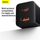 Baseus Super Si Pro Quick Charger Type C+USB 30W CN Adapter