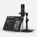 MAONOCASTER AM100 K2 Sound Card With Desktop XLR Microphone And Monitor Headset All In One Podcast Studio Production Set