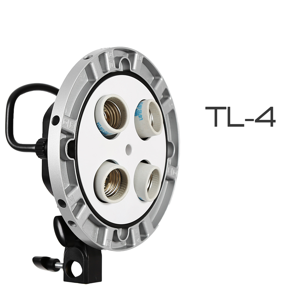 Godox TL-4 4in1 Multi-Holder Studio E27 Socket Tricolor Lighting Lamp Head with 60*60cm Softbox