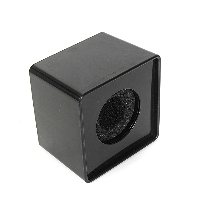 Microphone Logo Flag Box Square Shape-Black