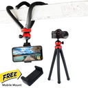 Octopus Flexible Tripod For Phone SLR DSLR Gopro Camera Tripod Extend 1/4'' Screw With Ballhead &amp; Phone Clip