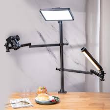 VIJIM LS22 Desktop Live Stand Set 3 in 1 With Laptop Tray Video Light Stand Extend Mic Arm