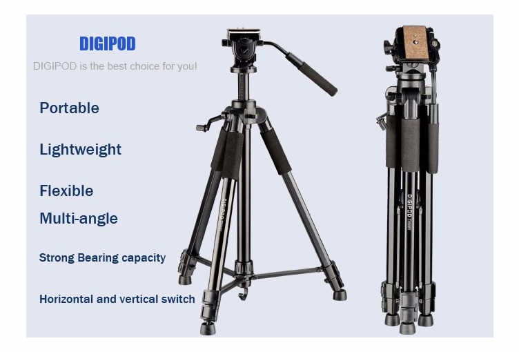 DIGIPOD TR-688V Best Quality Video Tripod for DSLR, Camcorder