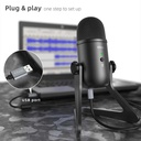 Fififne K678 Studio USB Mic With A Live Monitoring Gain Controls A Mute Button For Podcasting