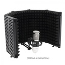 XTUGA Microphone Isolation Shield Foldable &amp; High Density Sound Absorbing Cover Foam Panel with Non-slip Feet