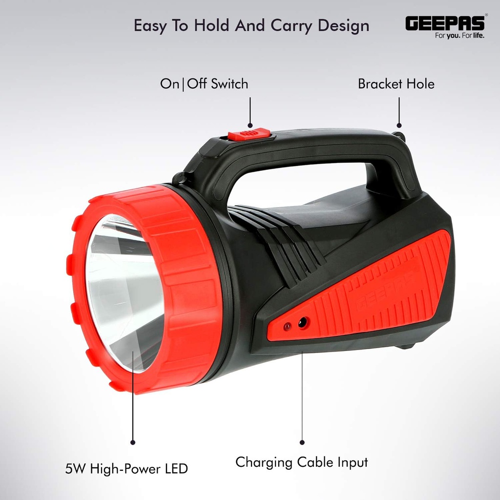 Geepas GSL5564 Rechargeable LED Search Light