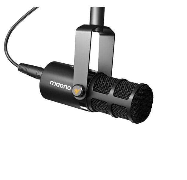 Maono USB/XLR Dynamic Microphone All Metal With One-Touch Mute Headphone Jack And Volume Control For Podcasting Streaming PD400X