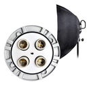 Godox TL-4 4in1 bulb head multi-holder tricolor+light stand+softbox 60*60cm camera photography lighting 2pcs set