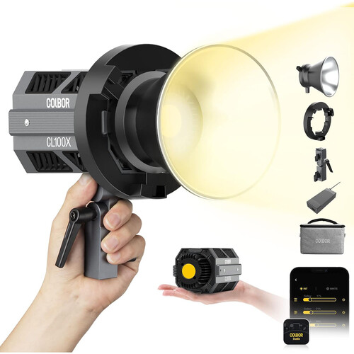 Colbor CL100X 110W Bi-Colour Video Light 2700K-6500K CRI97+ COB Video Light