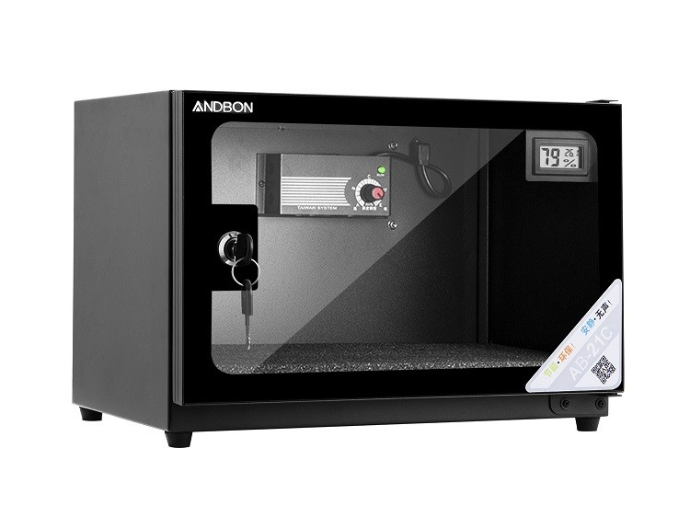 ANDBON AB-21C Electronic Dry Cabinet with Digital Display &amp; Manual Humidity Controller (21L) – Black