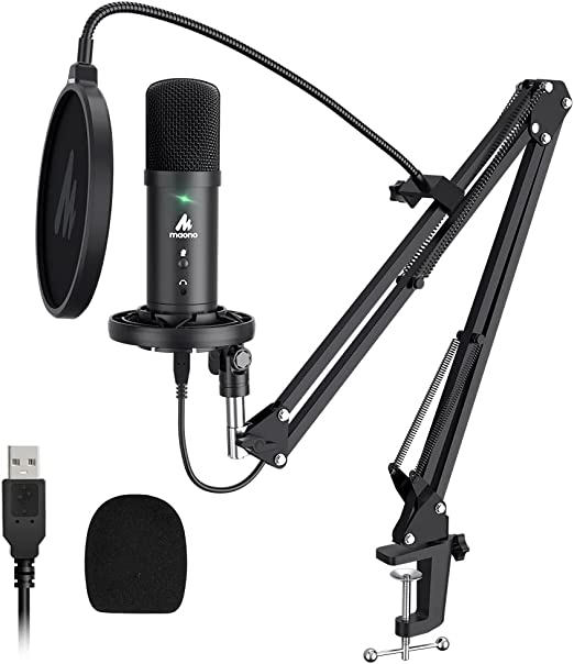 MAONO AU-PM401 Zero Latency USB Microphone With Monitroing