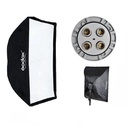 Godox TL-4 4in1 Multi-Holder Studio E27 Socket Tricolor Lighting Lamp Head with 60*60cm Softbox