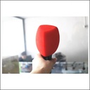 Dynamic Mic Foam Filter Triangle Shape Red