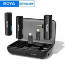BOYALINK Wireless Lavalier Microphone for iPhone,Android-C & Camera Vlogging With Charging Case