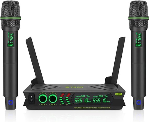 [XTUGA U777] XTUGA U777 Dual Cordless Dynamic Handheld Wireless Microphone System