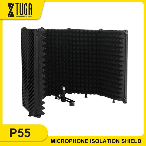 [Isolation] XTUGA Microphone Isolation Shield Foldable &amp; High Density Sound Absorbing Cover Foam Panel with Non-slip Feet