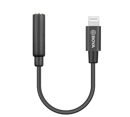 [BY-K3] BOYA BY-K3 3.5mm TRRS (Female) to Lightning (Male) Audio Adapter