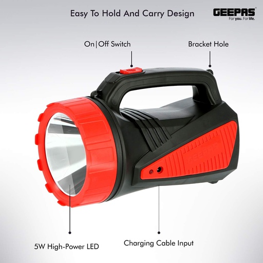 [GSL5572] Geepas GSL5572 Rechargeable LED Search Light