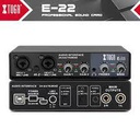 XTUGA E22 Audio Interface Sound Card with Monitoring,Electric Guitar Live Recording Professional Sound Card For Studio