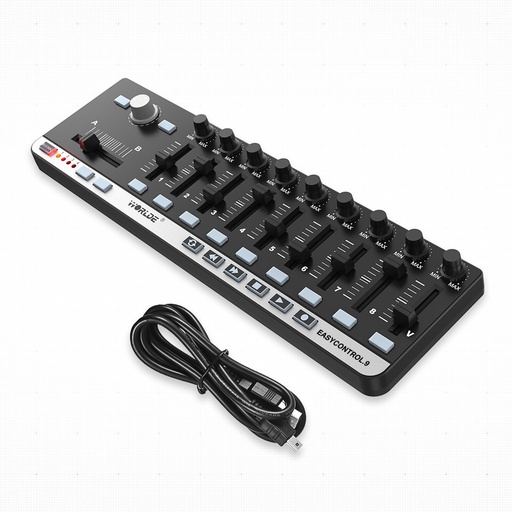 [Midi Control 9] WORLDE Easy Control 9 Portable Mini USB 9 Slim-Line Control MIDI Keyboard Controller