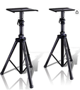 Dual Studio Monitor 2 Speaker Stand Mount Kit - Heavy Duty Tripod 1-Pair